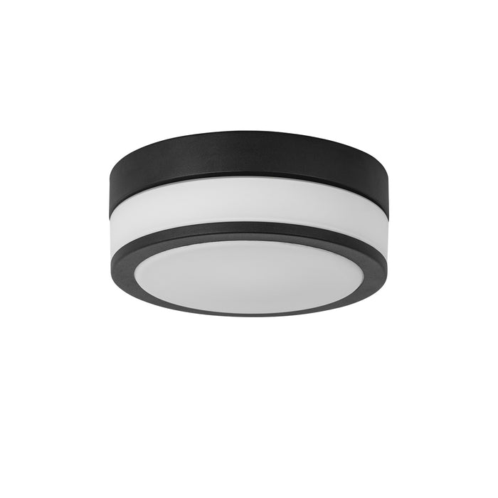 QAZQA Moderne plafondlamp zwart 23 cm IP44  - Flavi