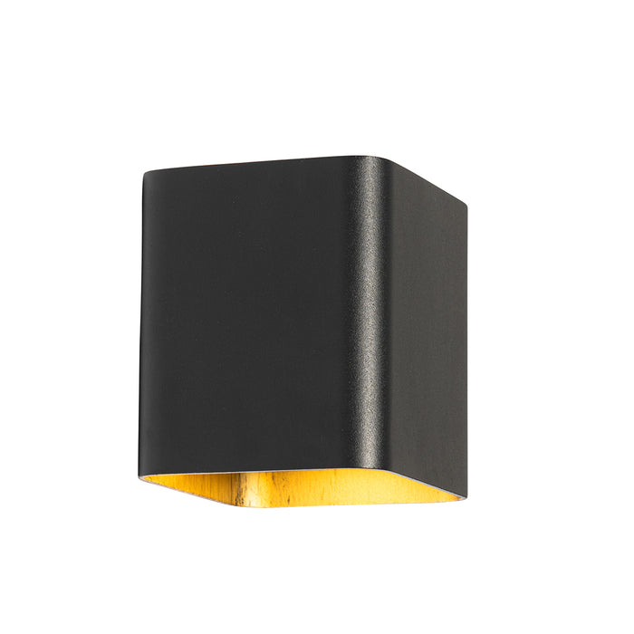 QAZQA Moderne wandlamp zwart incl. LED IP54 vierkant - Evi