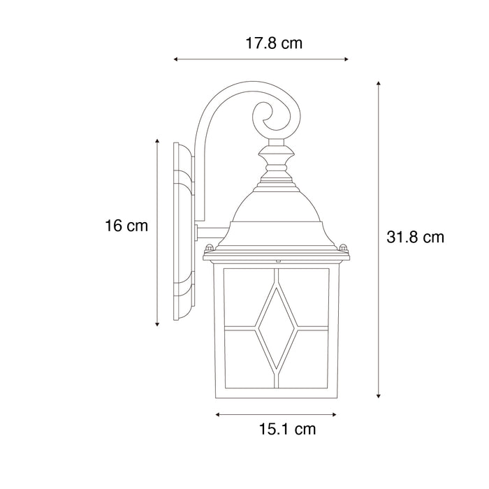 QAZQA Romantische buiten wandlantaarn antiek groen - London