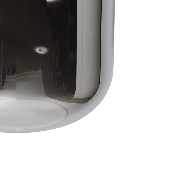 QAZQA Hanglamp zwart met goud en smoke glas incl. PUCC - Zuzanna