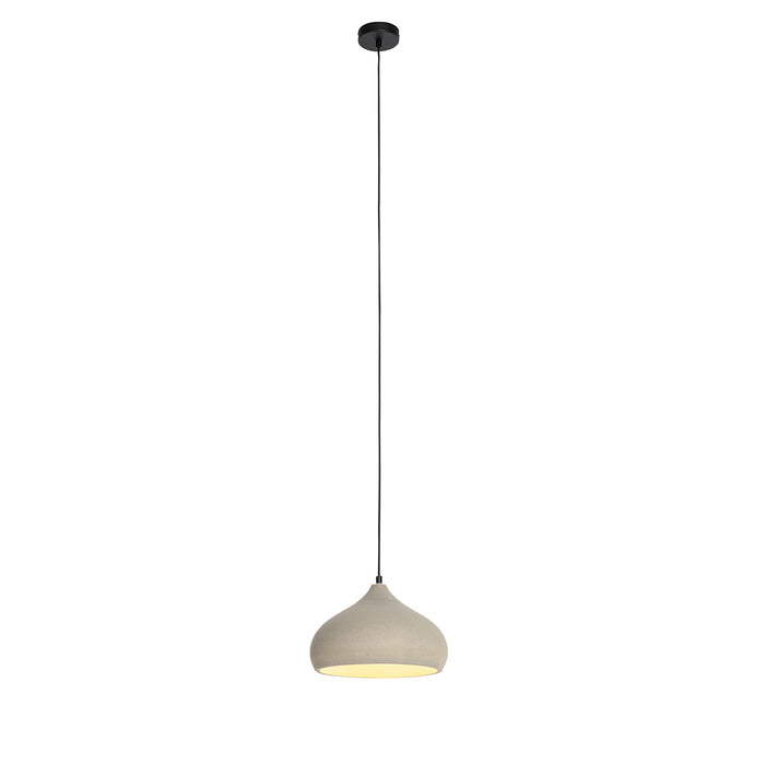 QAZQA Moderne hanglamp zwart met betonnen kap - Nick