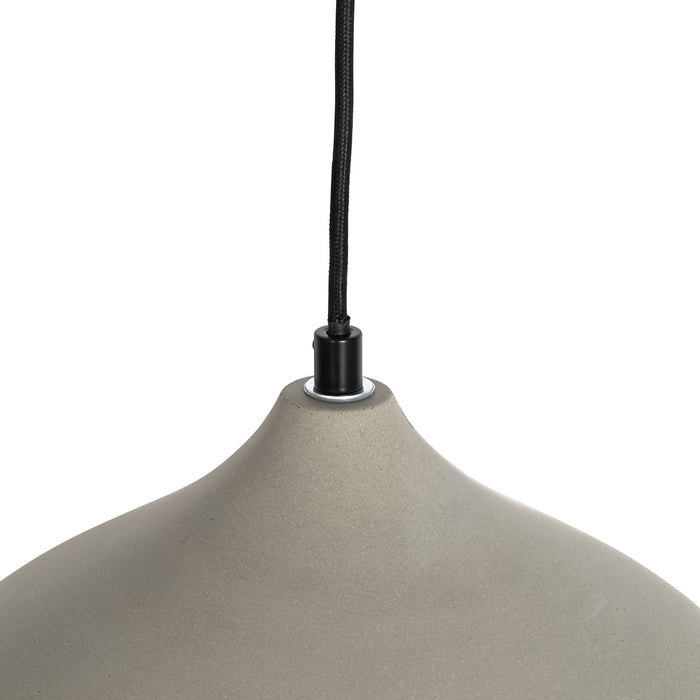 QAZQA Moderne hanglamp zwart met betonnen kap - Nick