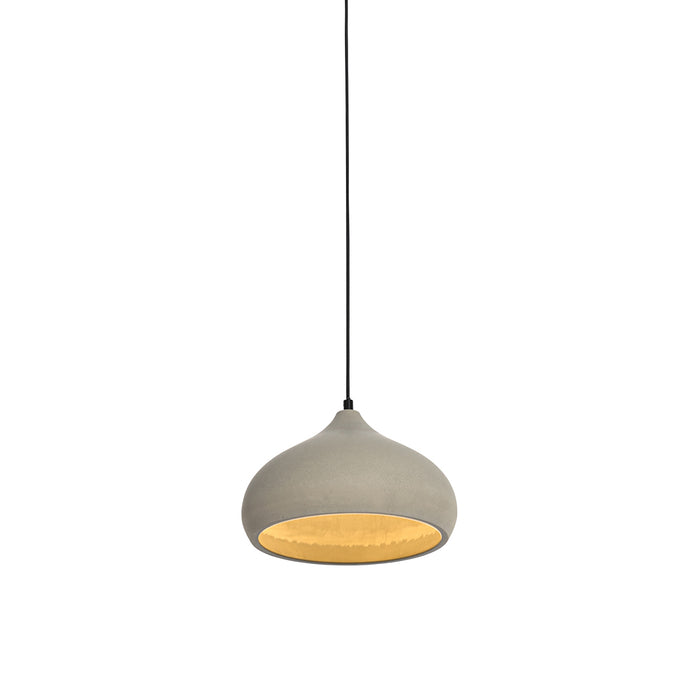 QAZQA Moderne hanglamp zwart met betonnen kap - Nick