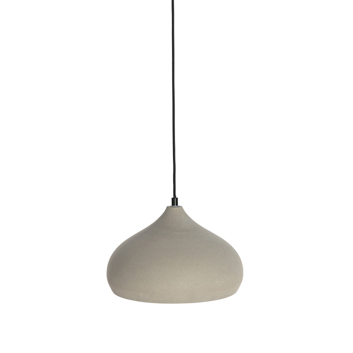 QAZQA Moderne hanglamp zwart met betonnen kap - Nick