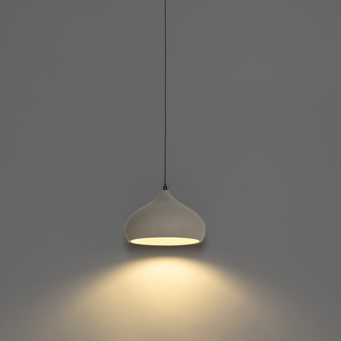 QAZQA Moderne hanglamp zwart met betonnen kap - Nick