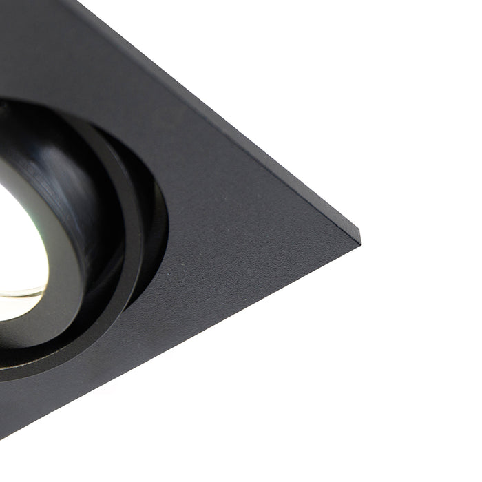 QAZQA Smart inbouwspot zwart verstelbaar incl. Wifi GU10 - Club