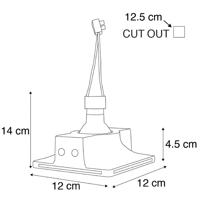 QAZQA Inbouwspot wit 12 cm rond - Gypsy Stucco