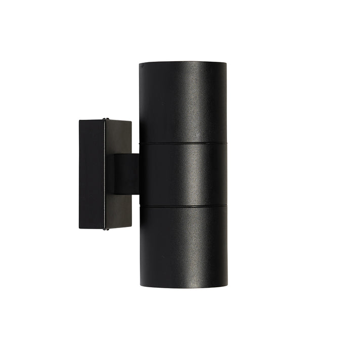 QAZQA Professional Buiten wandlamp zwart 2-lichts AR70 IP44 - Duo