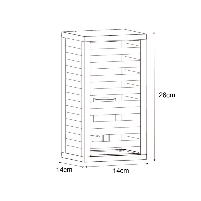QAZQA Moderne buiten wandlamp zwart 26 cm IP44 - Reims