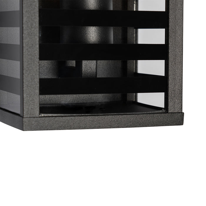QAZQA Moderne buiten wandlamp zwart 26 cm IP44 - Reims