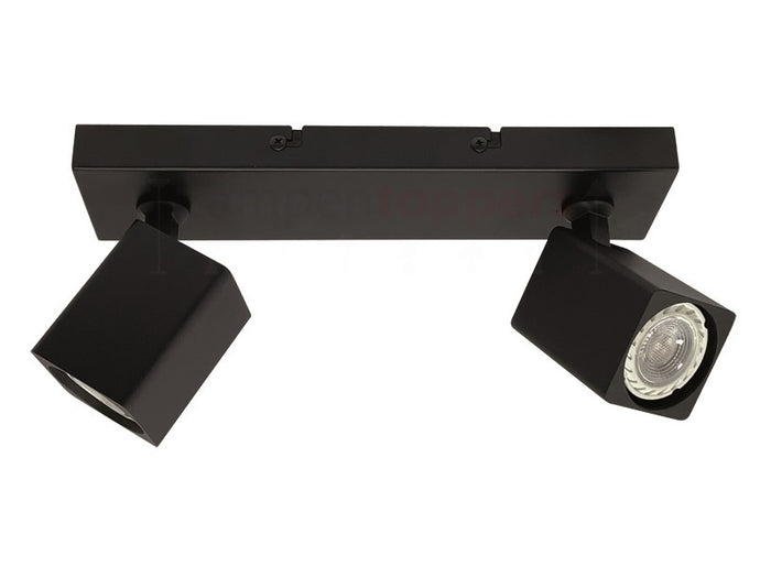 Freelight Spot Quadro Zwart GU10 2-Lichts