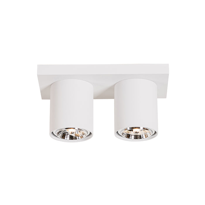 QAZQA Moderne plafondspot wit 2-lichts - Tubo