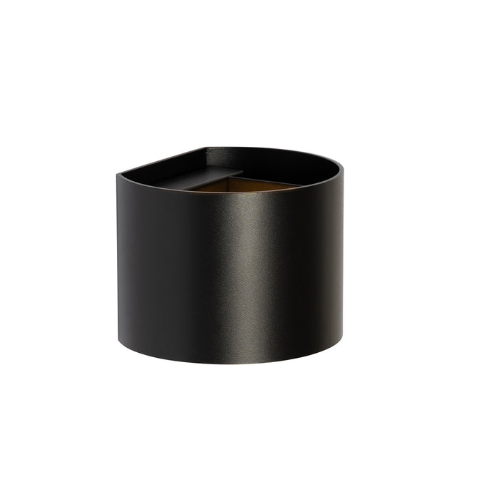 QAZQA Moderne wandlamp zwart met lichteffect rond - Edwin