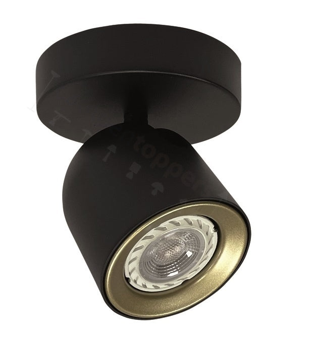 Freelight Spot Solare Zwart - Goud GU10 1 Lichts