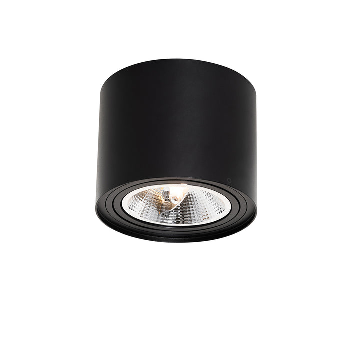 QAZQA Moderne plafondspot zwart draai- en kantelbaar AR111 - Rondoo