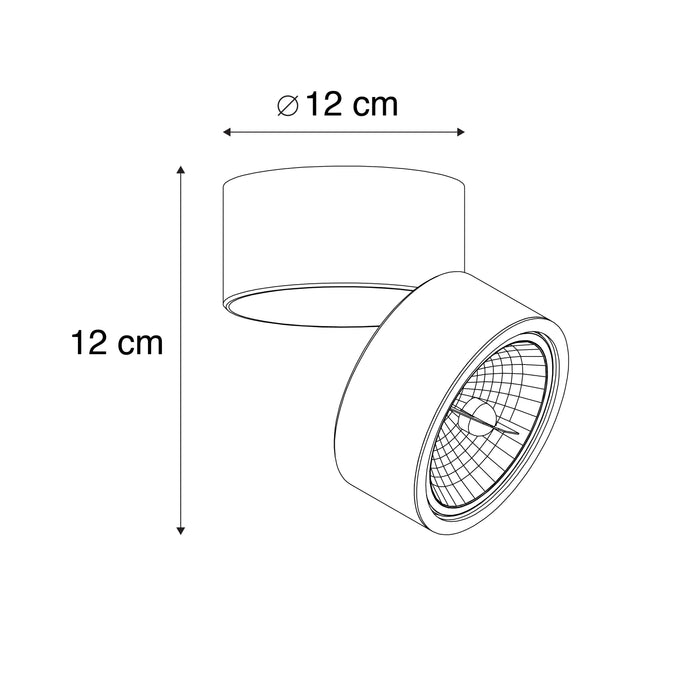 QAZQA Set van 2 moderne spots zwart rond verstelbaar - Go Nine