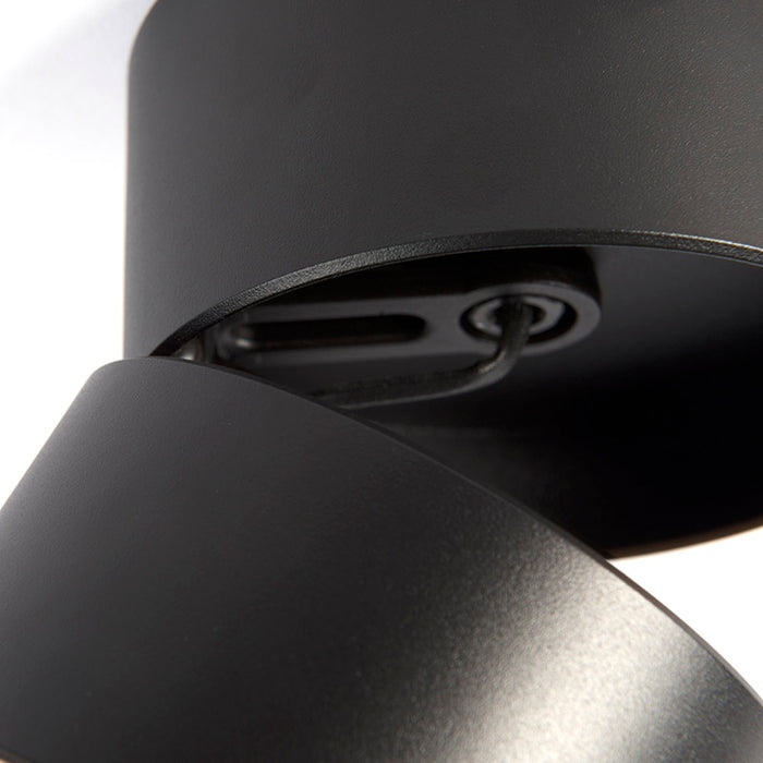 QAZQA Set van 2 moderne spots zwart rond verstelbaar - Go Nine