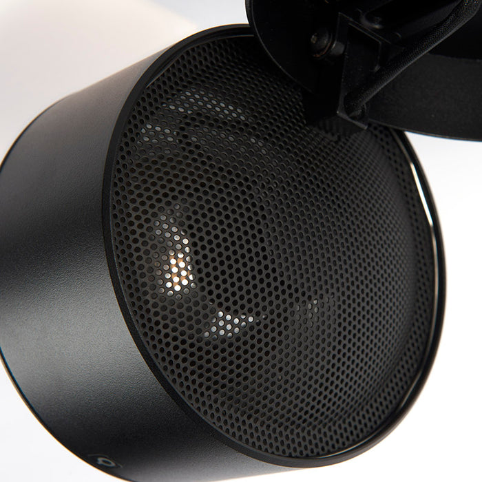 QAZQA Set van 2 moderne spots zwart rond verstelbaar - Go Nine