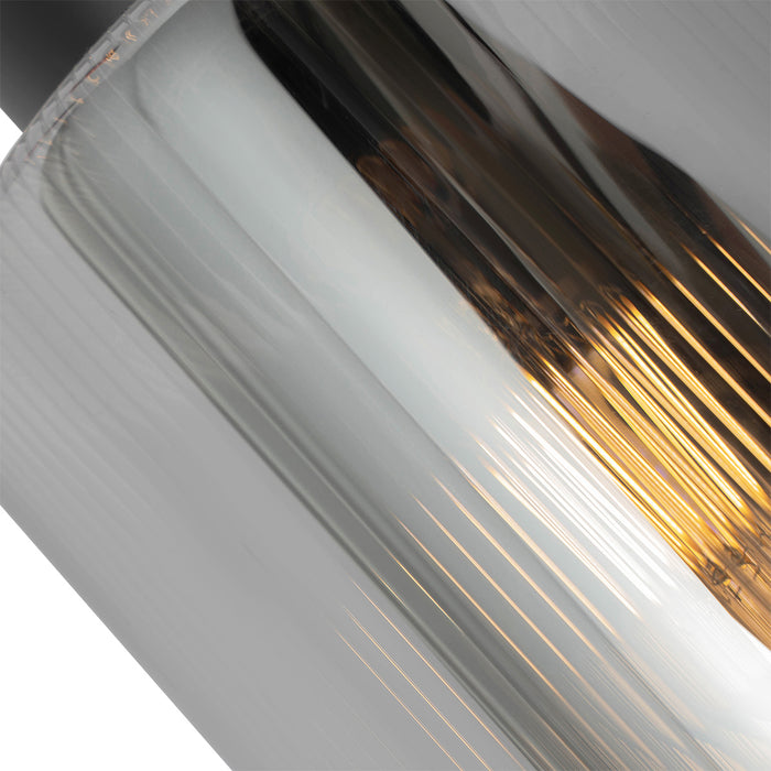 QAZQA Art Deco plafondspot zwart met smoke glas verstelbaar - Laura