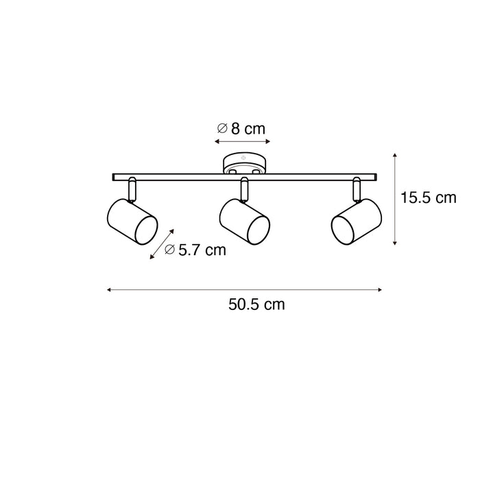 QAZQA Moderne spot brons kantelbaar 3-lichts - Jeana