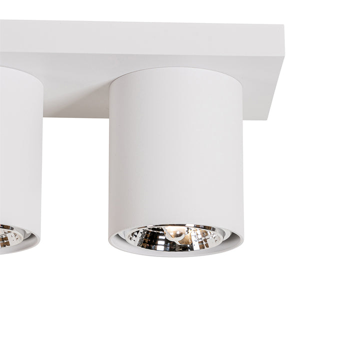 QAZQA Moderne plafondspot wit 3-lichts - Tubo