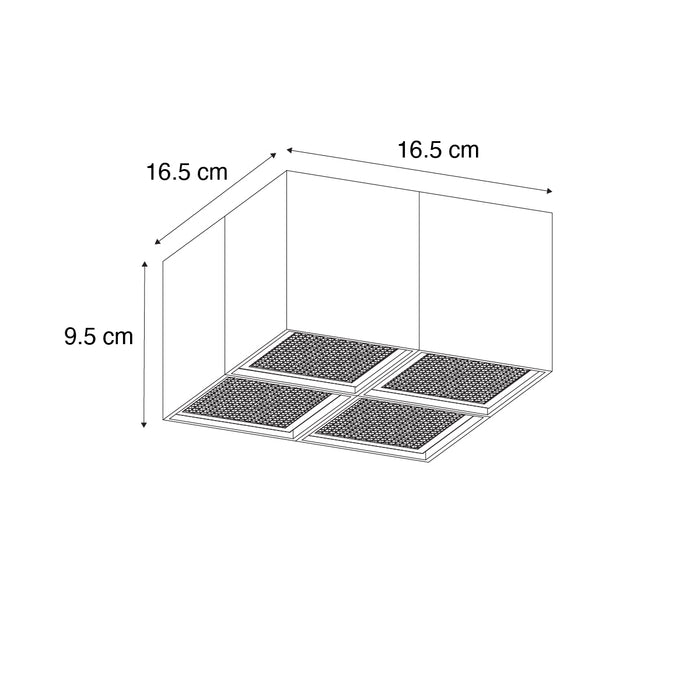 QAZQA Design spot goud 4-lichts - Qubo Honey