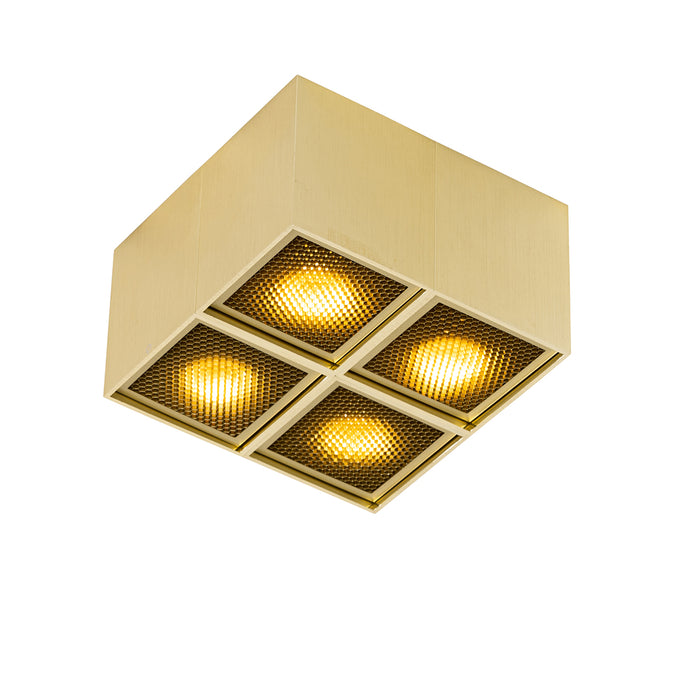 QAZQA Design spot goud 4-lichts - Qubo Honey