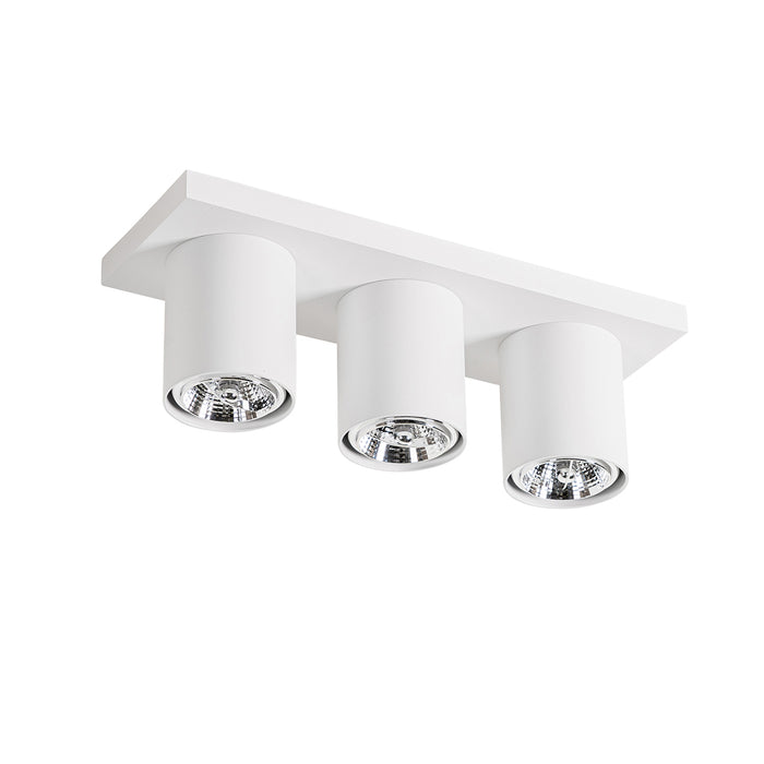 QAZQA Moderne plafondspot wit 3-lichts - Tubo