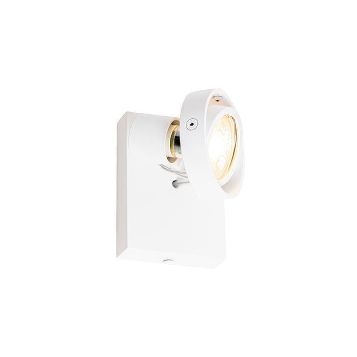 QAZQA Moderne plafondspot wit draai- en kantelbaar GU10 50mm - Master