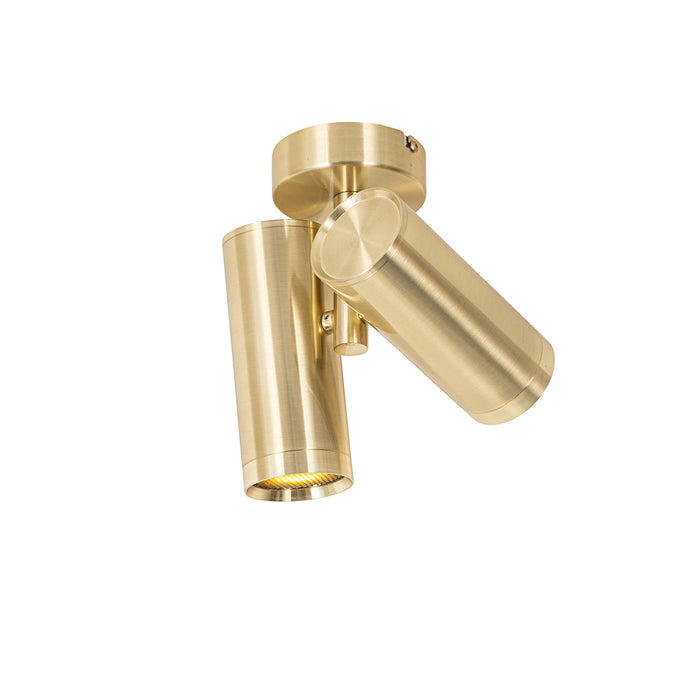 QAZQA Design spot goud verstelbaar 2-lichts - Scopio Honey