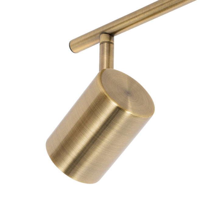 QAZQA Moderne plafondlamp brons 5-lichts verstelbaar rechthoekig -