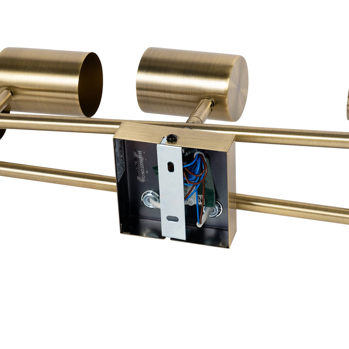 QAZQA Moderne plafondlamp brons 5-lichts verstelbaar rechthoekig -