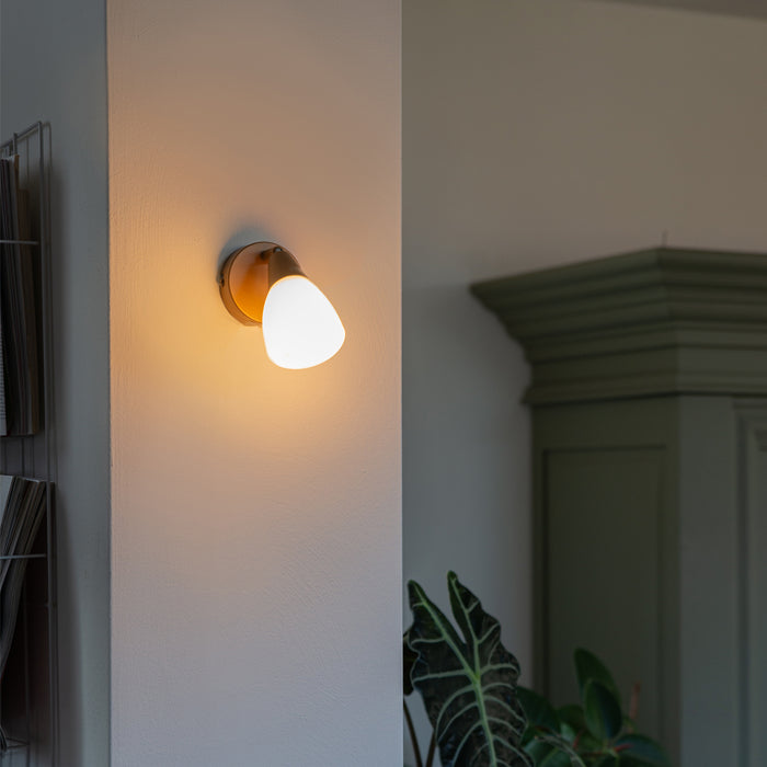 QAZQA Klassieke plafondspot goud met mat glas - Madi