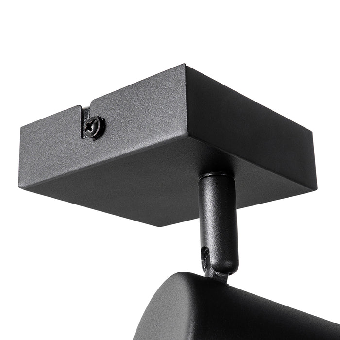 QAZQA Smart spot zwart verstelbaar vierkant incl. Wifi GU10  - Jeana