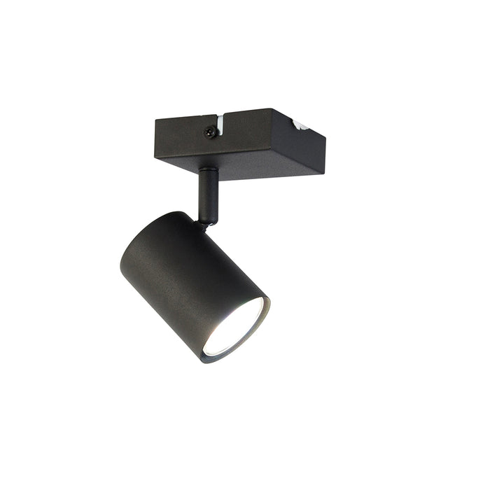 QAZQA Smart spot zwart verstelbaar vierkant incl. Wifi GU10  - Jeana