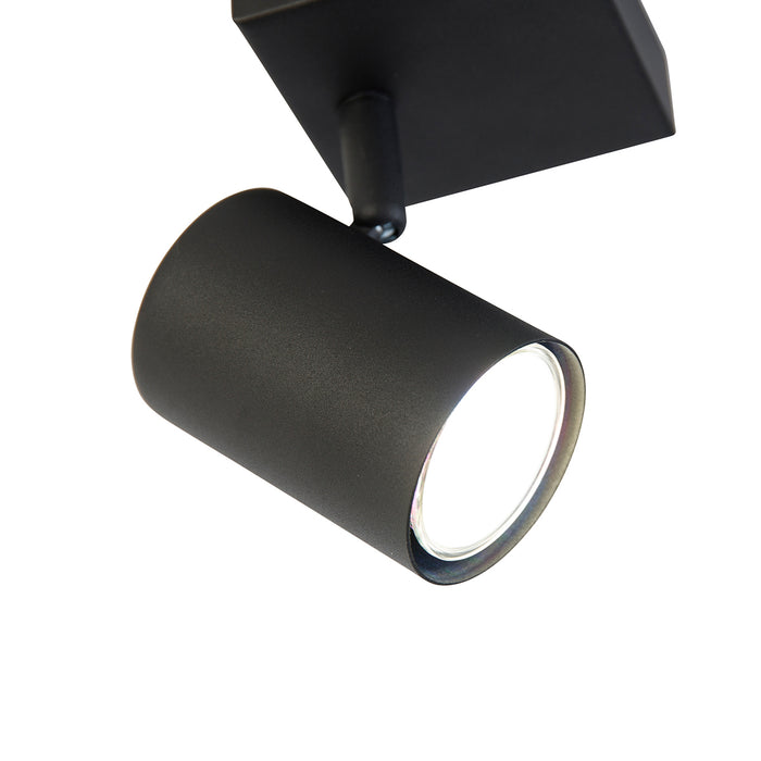 QAZQA Smart spot zwart verstelbaar vierkant incl. Wifi GU10  - Jeana