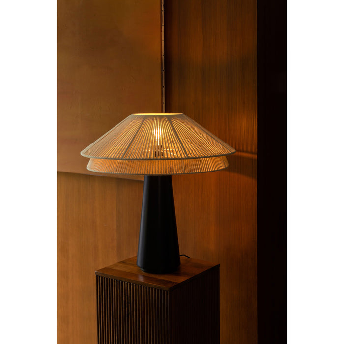 Dutchbone Elon Tafellamp Beige| Zwart