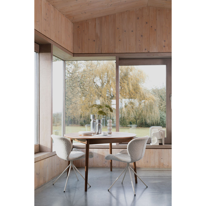 Zuiver Twist Uitschuifbare Eettafel Rond 120|160 cm Walnoot - Bruin