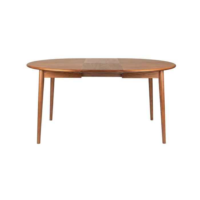 Zuiver Twist Uitschuifbare Eettafel Rond 120|160 cm Walnoot - Bruin