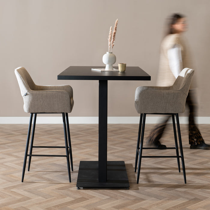 Bronx71 Scandinavische barkruk Inga gerecyclede stof taupe 78 cm