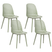 Beliani - EMORY - Eetkamerstoelen set 4 - Lichtgroen - Synthetisch