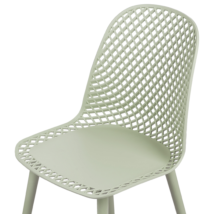 Beliani - EMORY - Eetkamerstoelen set 4 - Lichtgroen - Synthetisch