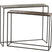 J-Line console Rechthoekig - aluminium - zwart|mix - 2 stuks