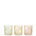 J-Line windlicht Ronden - glas - mix|pastel - small - 3 stuks