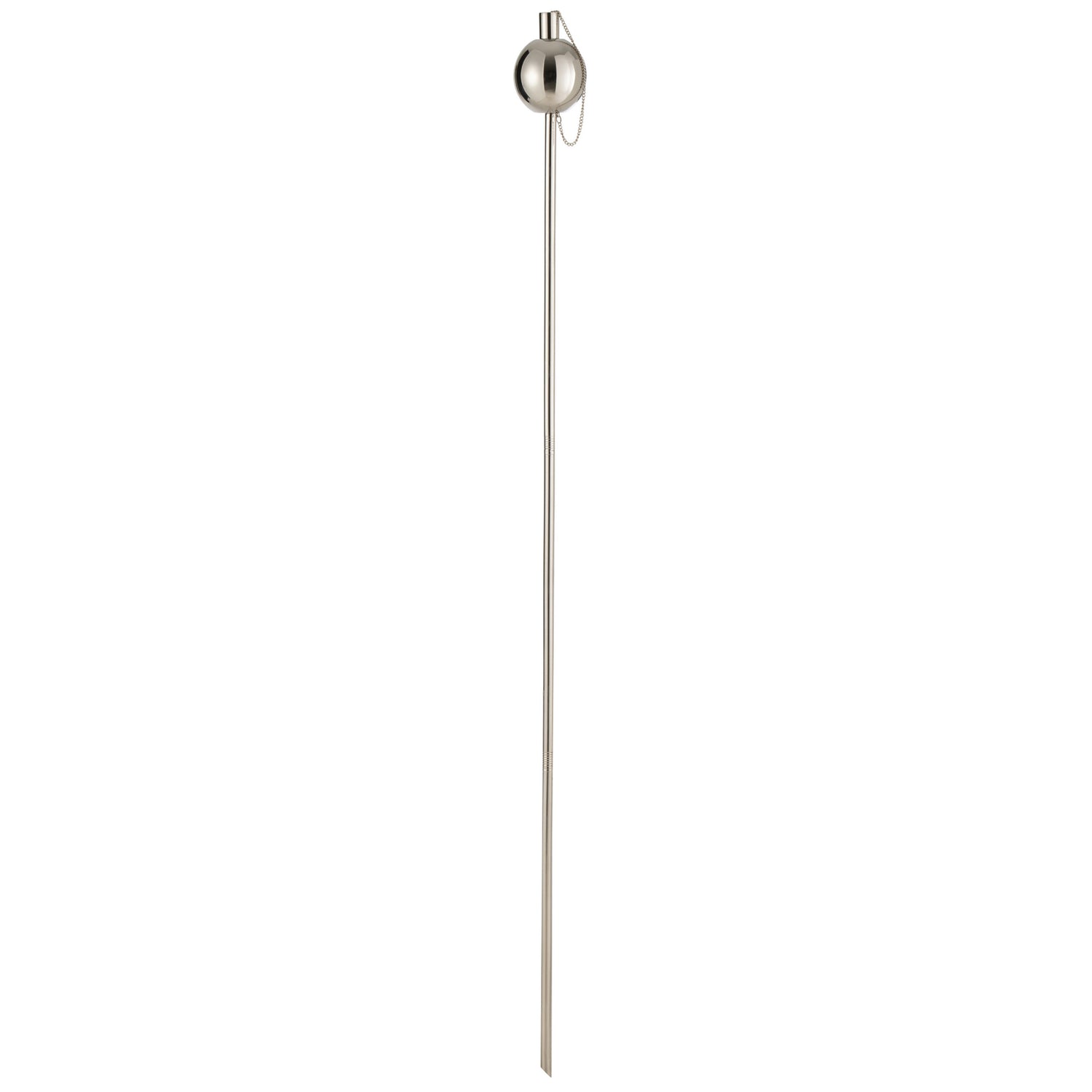 J-Line tuinfakkel Bol - staal - zilver - 2 stuks