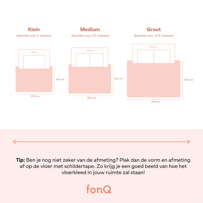 by fonQ Check Vloerkleed 170 x 240 cm - Groen