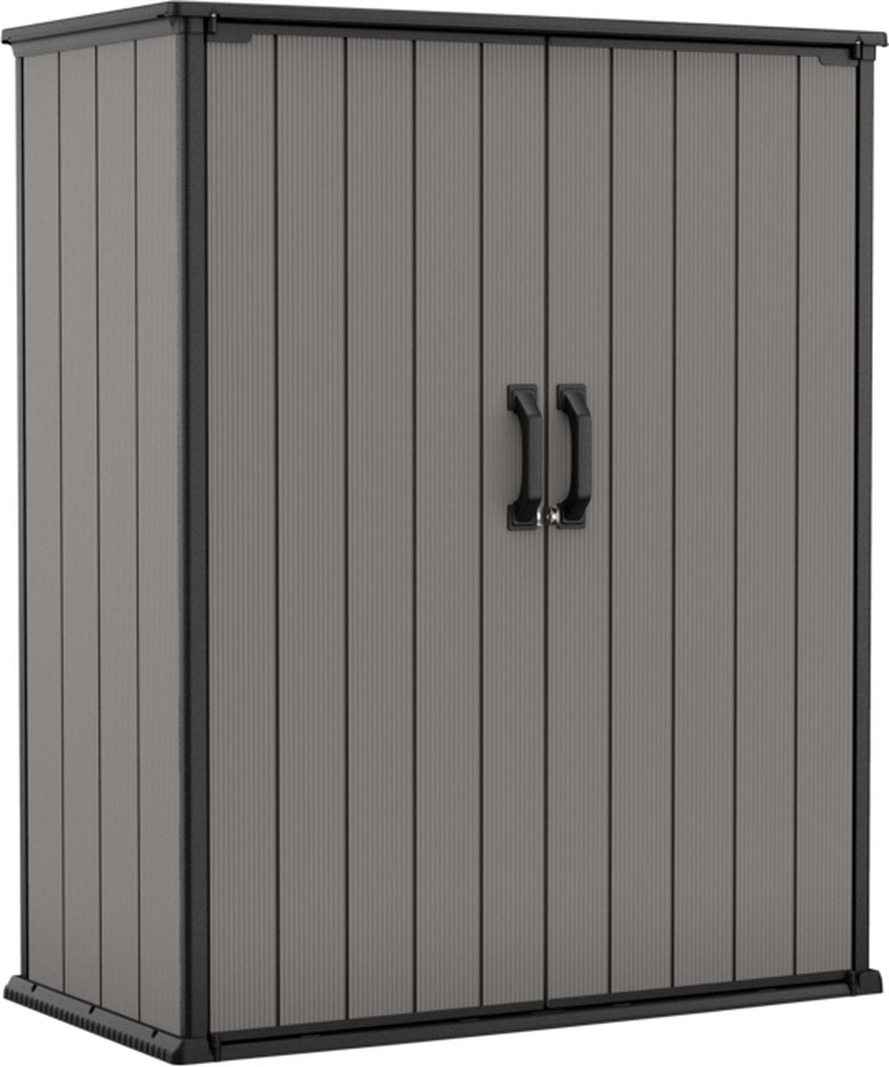 Keter Premier Tall Opbergkast – 139.5x77x170cm – Grijs
