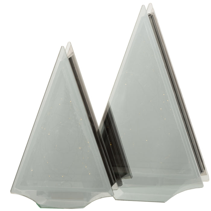 J-Line Kerstdecoratie - glas - goud LED lichtjes