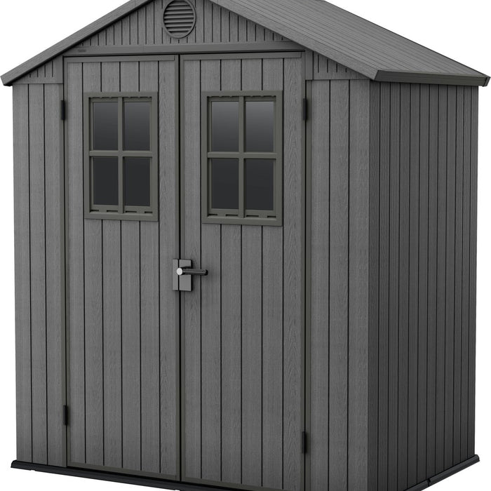 Keter Darwin 64 Tuinhuis met ramen - 190x122x221 cm - Grijs