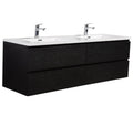 Badplaats Badkamermeubel Set Angela 160 cm - Zwart Houtnerf